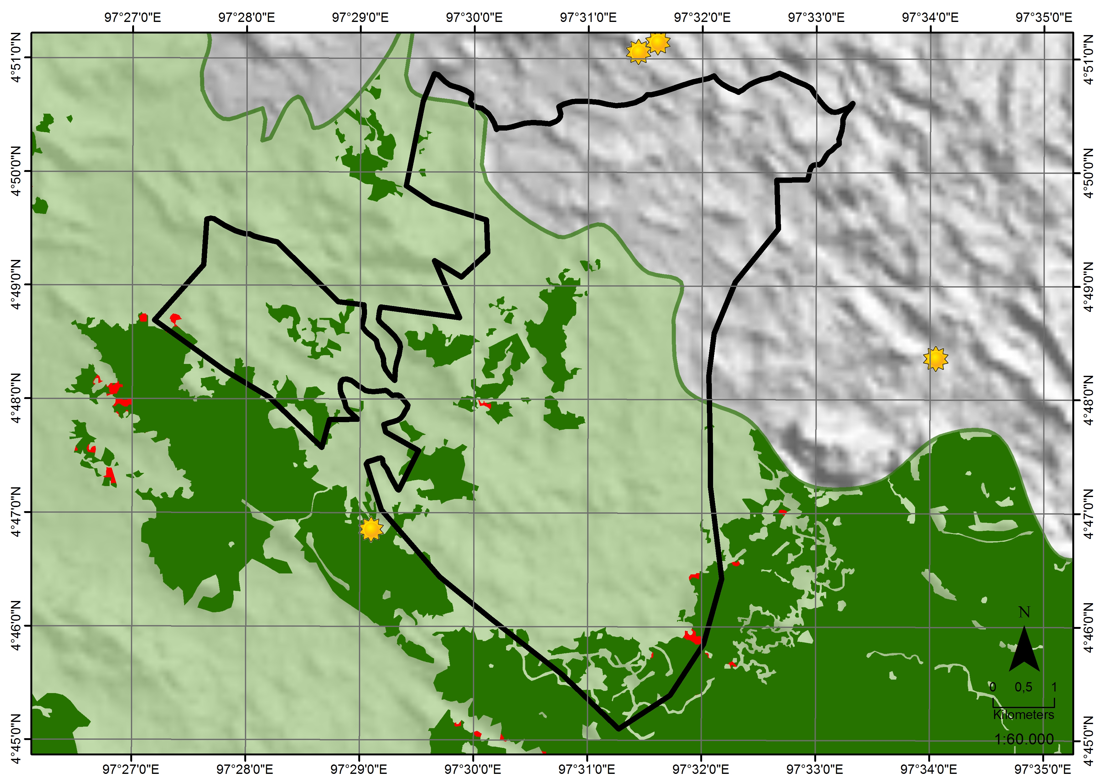Tualang Raya satellite analysis image 