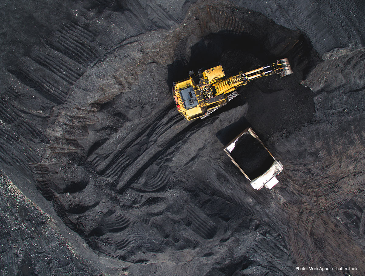 Coal mining destroying the land