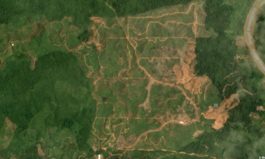 September 2018 satellite imagery of forest clearance in PT. Indo Sawit Perkasa.