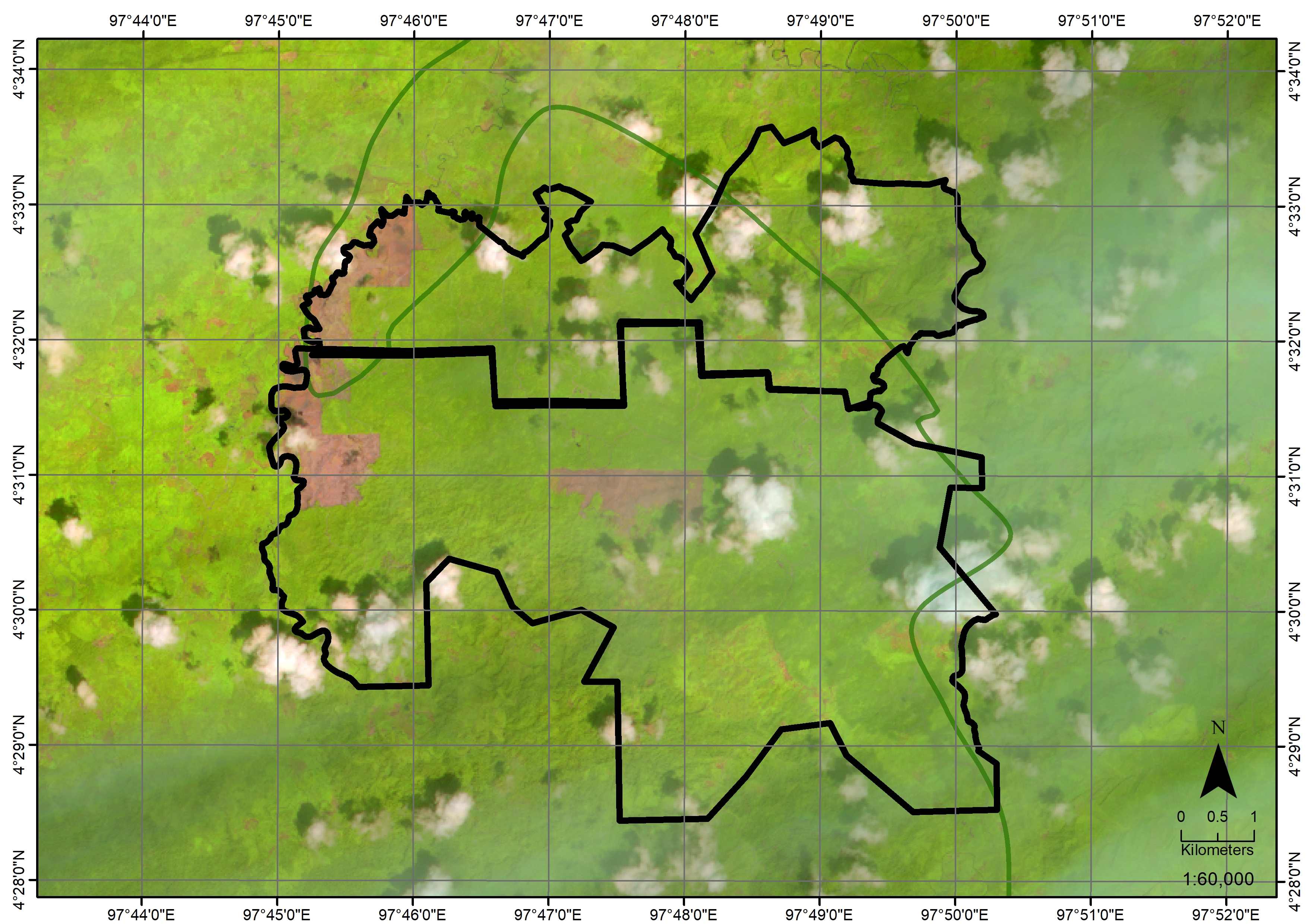 Satellite image show forest cover in PTPN I has been reduced from 405 ha in January 2018 to 386 ha at the end of October 2018 for the establishment of new oil palm plantings.