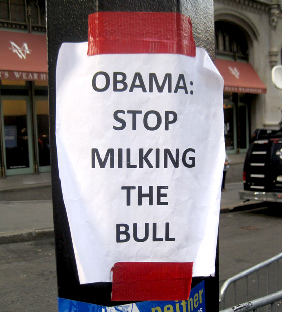 Obama: Stop Milking The Bull