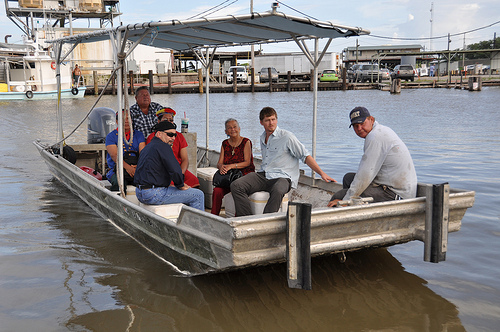 Houma and Ecuadorean leaders Tour the Gulf Oil Spill