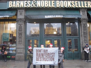RAN Activists Outside Barnes & Noble's Union Square Flagship Store.