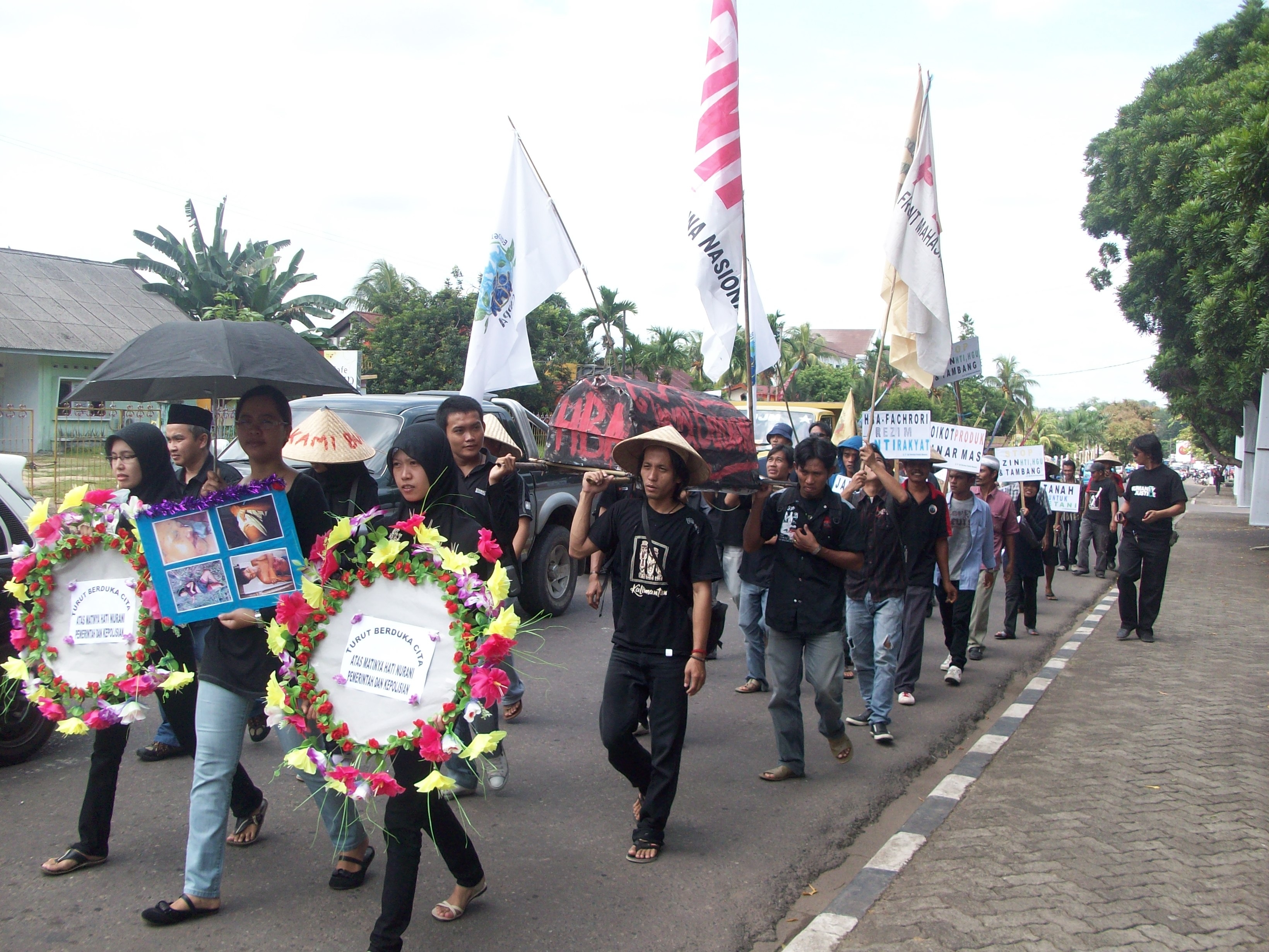 Funeral Procession Protesting Police Brutality in Indonesia 