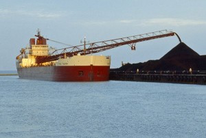 Ship loading coal