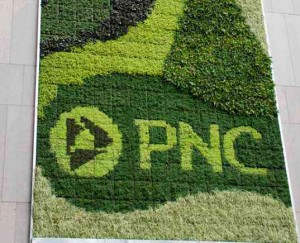 PNC's green wall