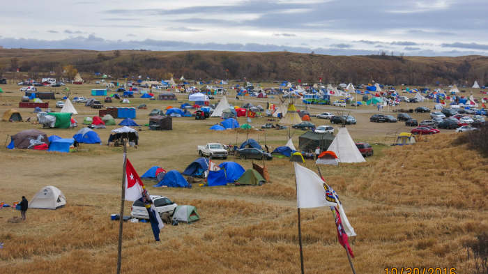 Scene of Standing Rock camp