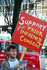 Support free, prior, and informed consent