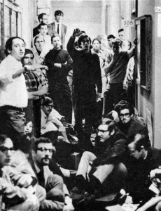UPenn students sit-in at Dow Chemical campus recruitment, 1967
