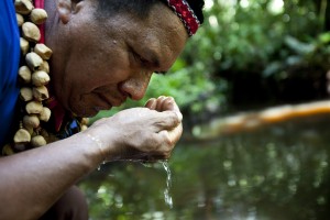 Emergildo drinking clear water