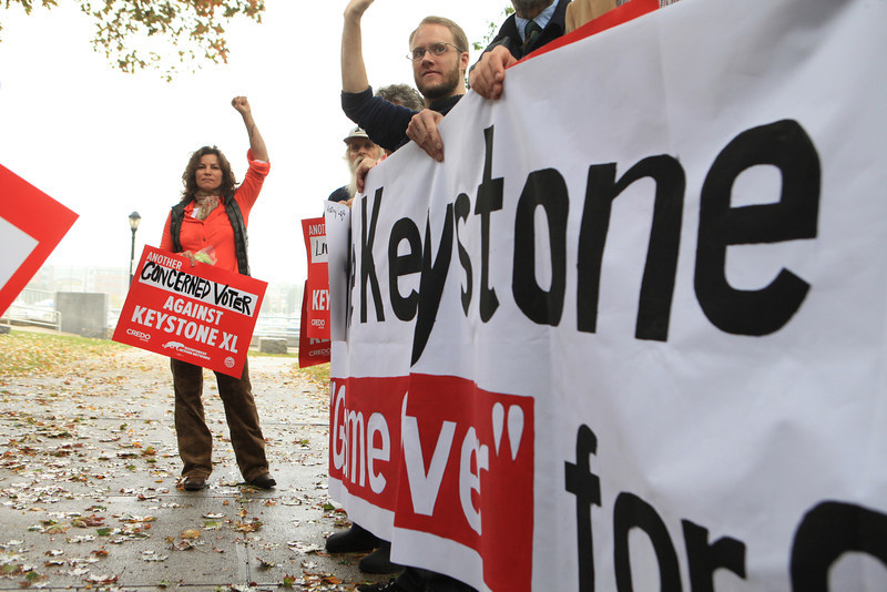 Keystone XL Protest in Boston. Photo by Kayana Szymczak.