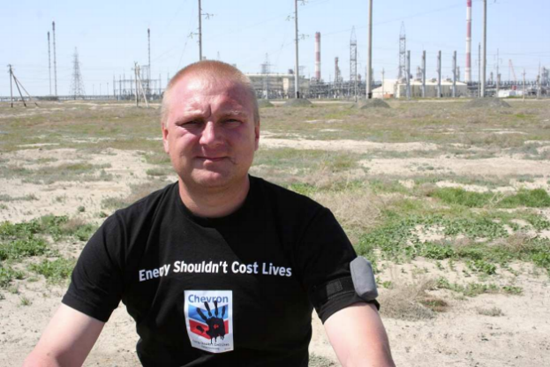 Sergey Solyanik at Chevron's Tengiz oil field, April 2012