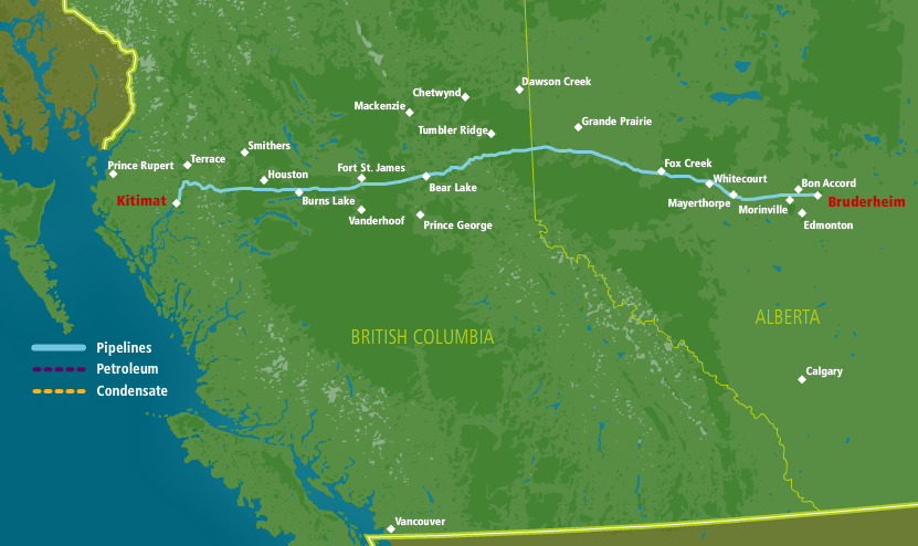 kitimat pipeline map